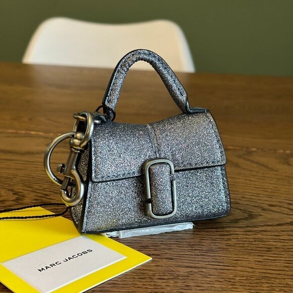 NWT!Marc Jacobs The Nano St. Marc Top Handle Charm -Galactic Glitter - Picture 3 of 11